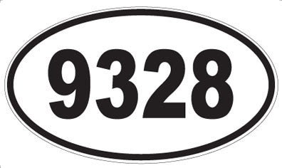 9328 - Oval Sticker