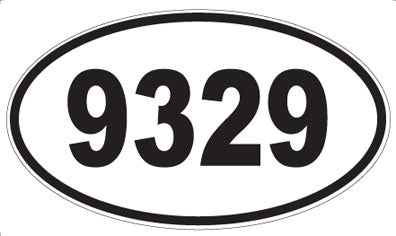 9329 - Oval Sticker