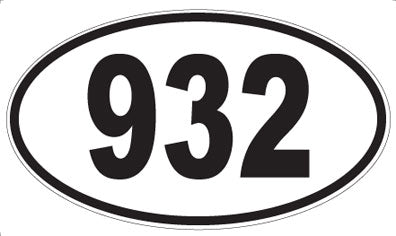 932 - Oval Sticker