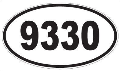9330 - Oval Sticker