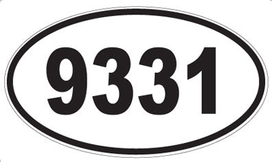 9331 - Oval Sticker