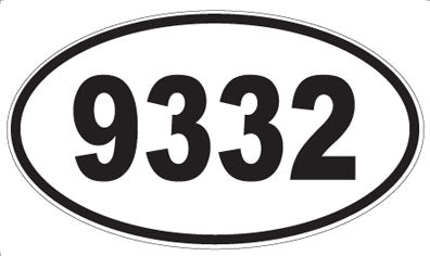 9332 - Oval Sticker