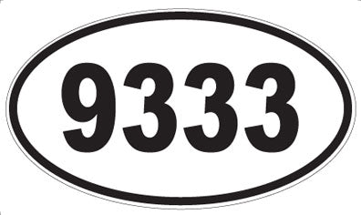 9333 - Oval Sticker