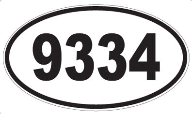 9334 - Oval Sticker