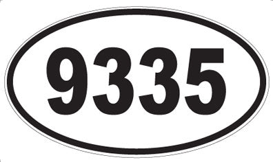 9335 - Oval Sticker