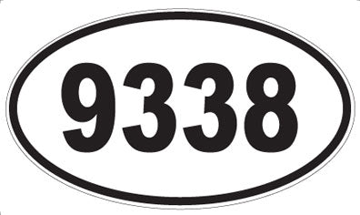 9338 - Oval Sticker