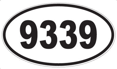9339 - Oval Sticker