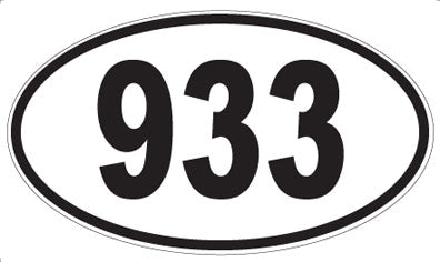 933 - Oval Sticker