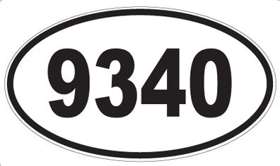 9340 - Oval Sticker