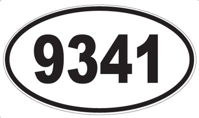 9341 - Oval Sticker