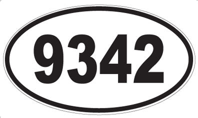 9342 - Oval Sticker