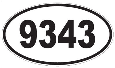 9343 - Oval Sticker
