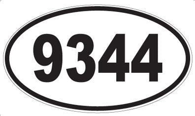 9344 - Oval Sticker