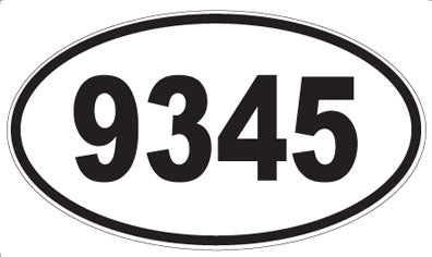9345 - Oval Sticker