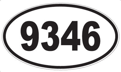 9346 - Oval Sticker