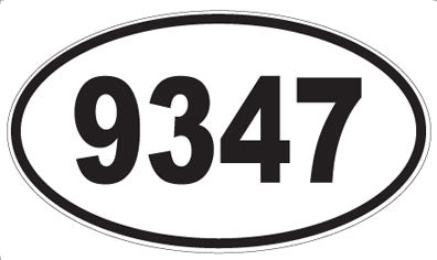 9347 - Oval Sticker