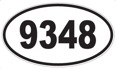 9348 - Oval Sticker