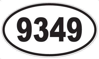 9349 - Oval Sticker