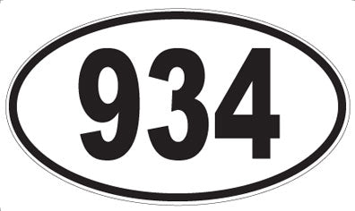 934 - Oval Sticker