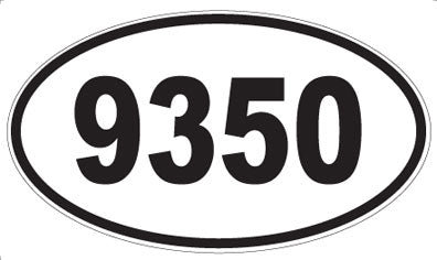9350 - Oval Sticker