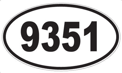 9351 - Oval Sticker
