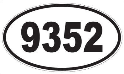 9352 - Oval Sticker