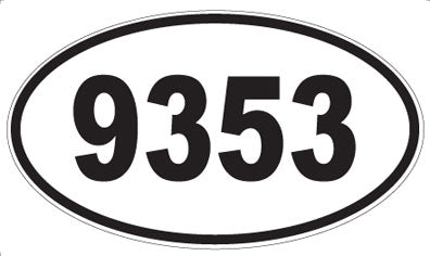 9353 - Oval Sticker