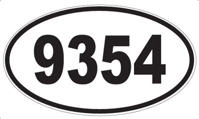 9354 - Oval Sticker