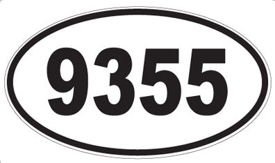 9355 - Oval Sticker