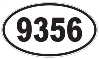 9356 - Oval Sticker