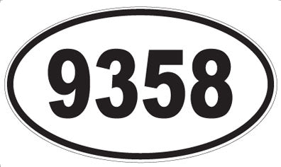 9358 - Oval Sticker