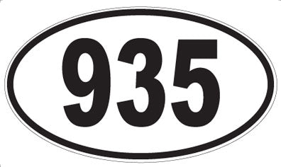 935 - Oval Sticker