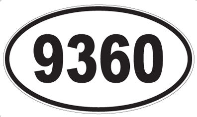 9360 - Oval Sticker