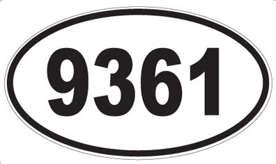 9361 - Oval Sticker