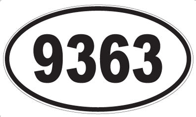 9363 - Oval Sticker