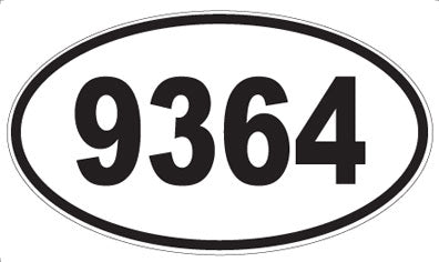 9364 - Oval Sticker