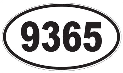 9365 - Oval Sticker