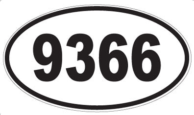9366 - Oval Sticker
