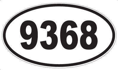 9368 - Oval Sticker