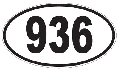 936 - Oval Sticker