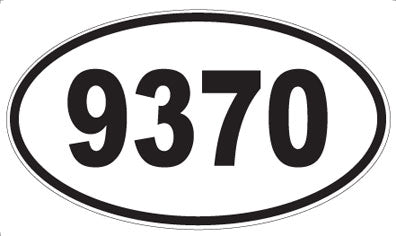 9370 - Oval Sticker