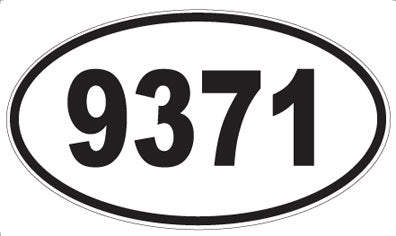 9371 - Oval Sticker