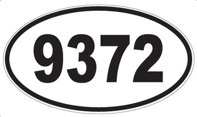 9372 - Oval Sticker