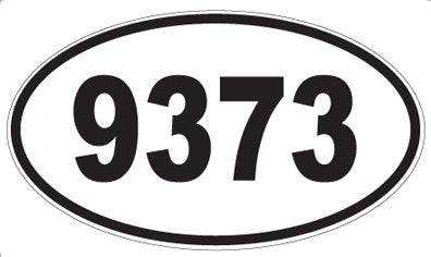 9373 - Oval Sticker
