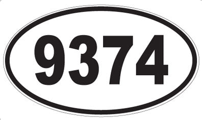 9374 - Oval Sticker
