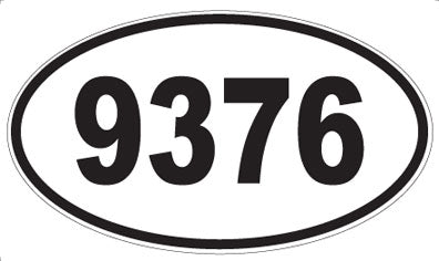 9376 - Oval Sticker