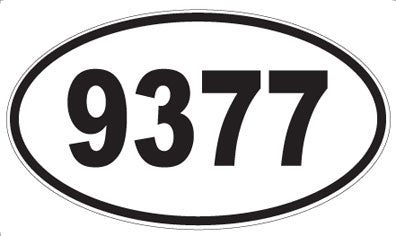 9377 - Oval Sticker