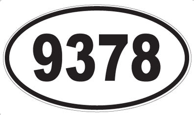 9378 - Oval Sticker