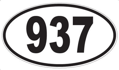 937 - Oval Sticker