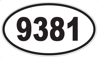 9381 - Oval Sticker